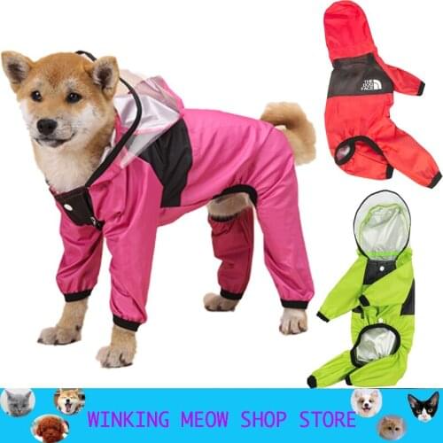 2021 Pet Dog Hat Rain Coat Waterproof Jackets Breathable Assault Raincoat for Big Dogs Cats Apparel Clothes Supplies Extra Large
