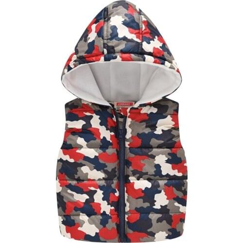 Kid Infant Girls boys Waistcoats Sleeveless Hooded Jackets Vest Baby Girl Warm Coats Outerwear Tops winter clothes for kids CM
