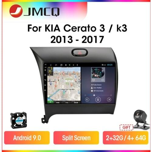 JMCQ T9 For KIA K3 CERATO FORTE 2013-2017 3 YD Tuner Car Radio Multimidia Video Player 2 din RDS DSP GPS Navigaion Split Screen