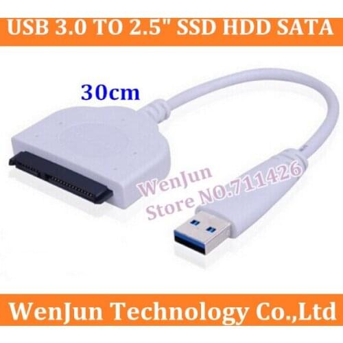 Free Shipping USB 3.0 TO 2.5" SSD HDD SATA 3 Data Cable Cord Wire For Hard Drive Internal to External