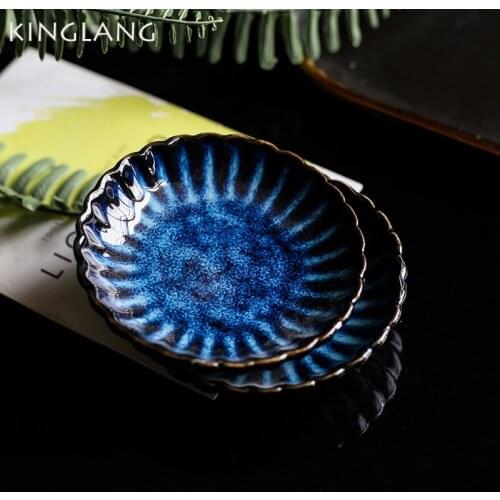 KINGLANG 2 Pcs Japanese Small Sauce Dish Soy Sauce Bowl Eating Spoon Snack Mini Dish Wasabi Dish