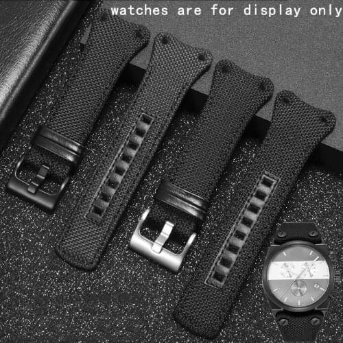 Nylon Watchband Black Special Interface Bracelet For CK K4B384B3 K4B371B6 K4B371B3 Series Canvas Watch Chain