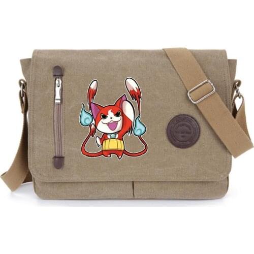 Youkai Watch student bookbag Messenger Bags for Teens Boys Crossbodybag Women Travel Shoulder Bags
