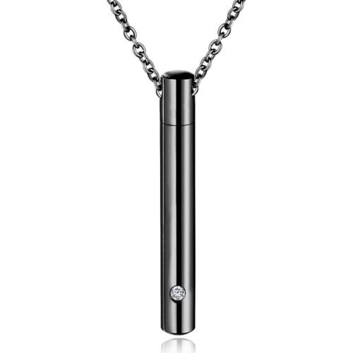 Cylinder Pet Cremation Urns Necklace Stainless Steel Memorial Container Holder Jewelry Memorial Keepsake Pendant
