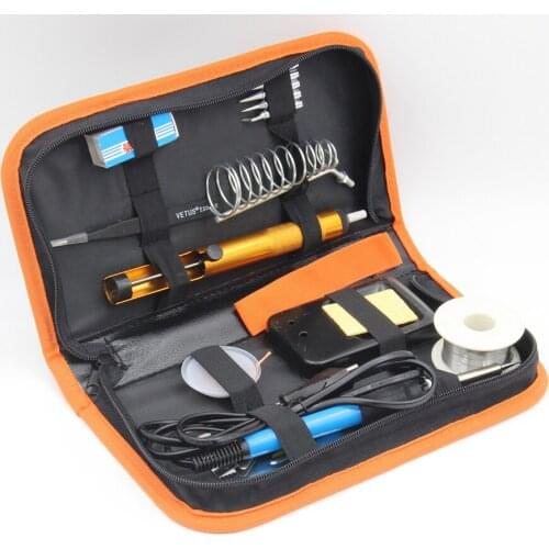 Cuilian 60W Electric Soldering iron Solder Station With Iron Stand Solder Wire tweezers Welding Repair Toolkit