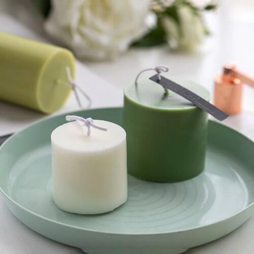 Cylinder Shape Aromatherapy Candle Silicone Mold Round Handmade Soap Candle Mould Epoxy Resin Craft Molds