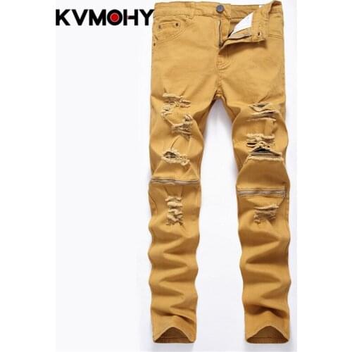 KVMOHY Ripped Jeans For Men
