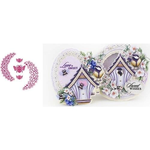 New Insect Flower Busy Bee Big Cutting Dies Scrapbook Diary Decoration Stencil Embossing Template DIY Greeting Card Handmade