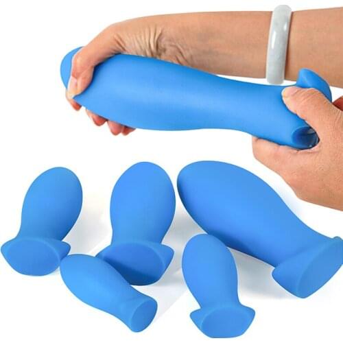 New Super Soft Huge Anal Plug Blue liquid silicone Big Butt Plug Vaginal Anus Dilator Prostate Massage Erotic Gay Anal Sex Toys