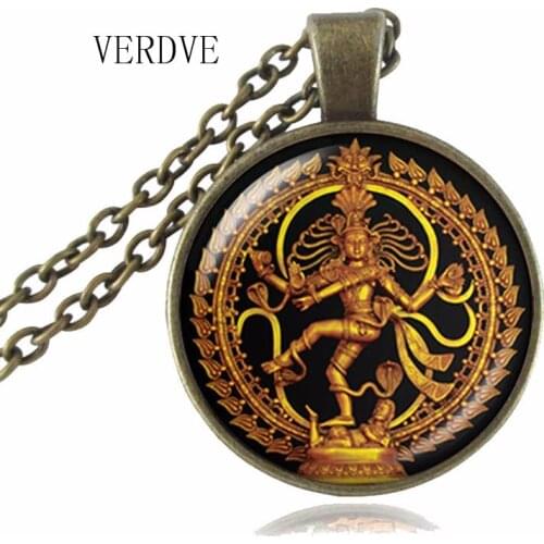 VERDVE Golden Buddha vandalized the dance necklace Shiva crystal pendants God jewelry Hindu spirit Buddhist amulets