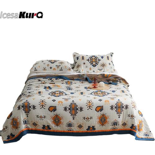 Five-layer Towel Blanket Cotton Spring and Autumn Single Double Nap Towel Quilt Summer Air Conditioning Quilt Soft Blanket