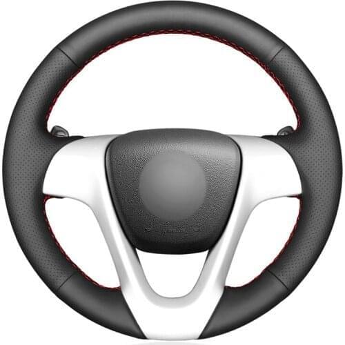 Hand-stitched Black Artificial Leather Car Steering Wheel Cover for Smart Fortwo 2009 2010 2011 2012 2013 Smart Forjeremy 2013