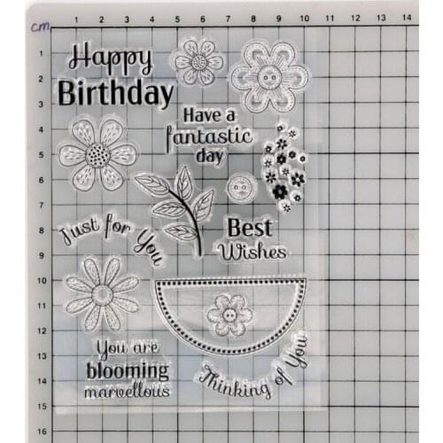 Sunflower Butterfly Silicone Clear Seal Stamp DIY Scrapbooking Embossing Photo Album Decorative Paper Card