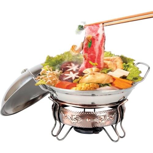 Alcohol stove small hot pot outdoor lamp solid liquid restaurant tableware stainless steel portable furnace hotpot pots cooking