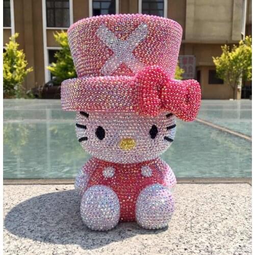 Tony Chopper Kitty Money Box Handmade Rhinestone Deposit Box Childrens Money Saving Bank Kids Coin Bank Helloo Kitty Home Decor