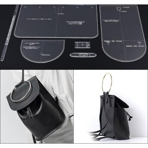 1 Set Home DIY Sewing Lady Shoulder Bag Backpack Sewing Pattern Sewing Stencil Model 18*25*13.5cm