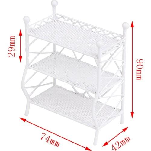 1Pc New 1/12 Dollhouse Mini Flower Stand Snack Rack Bookshelf Doll House Decoration