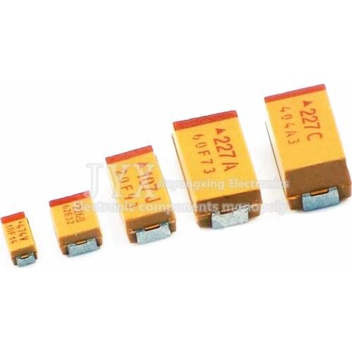 10PCS A B C D Case Tantalum capacitor 6V 10V 16V 25V 35V 50V 0.1UF 1uf 2.2UF 4.7UF 10UF 22UF 33UF 47UF 100UF 220uF 330UF