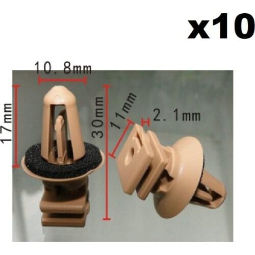 10 Pieces Moulding Rocker Panel Clip for BMW 51711958025