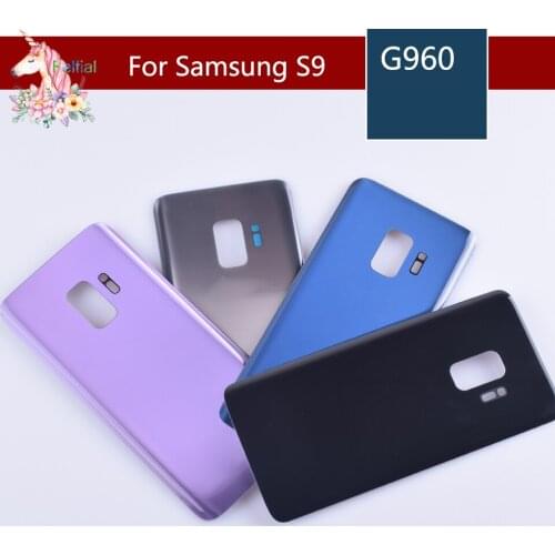 10pcs/lot For samsung Galaxy S9 G960 G960F S9 plus G965 G965F Housing Battery Cover Door Rear Chassis Back Case Housing Glass