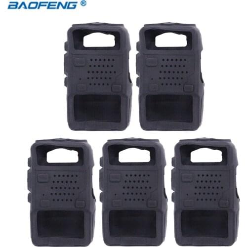 5pcs Baofeng UV-5R Walkie Talkie Rubber Holster Case for Baofeng UV-5R UV 5R UV5R UV-5RE DM-5R 2 way radio