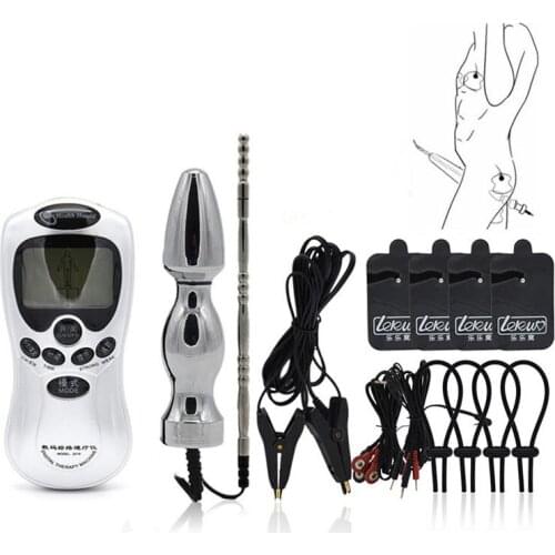 Electro Shock Anal Plug Penis Plug Cock Rings Massage Pad Nipple Clamps Medical Themed Toys For Men Electric Stimulate Sex Toys