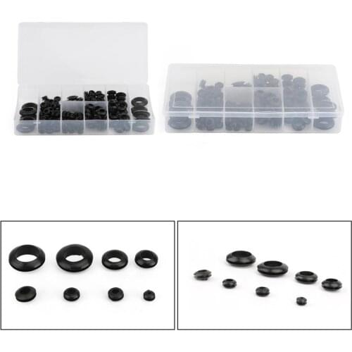 Areyourshop 180PCS Rubber Grommet Assortment Kit Set For Car Firewall Hole Electrical Wiring Gasket