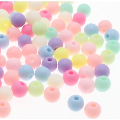 CHONGAI 200Pcs 6mm Candy Color Acrylic Round Ball Spacer Beads For Jewelry Making DIY Jewelry Accessories For Handicrafts