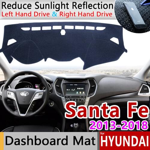 For Hyundai Santa Fe 2013 2014 2015 2016 2017 2018 DM IX45 Anti-Slip Mat Dashboard Cover Pad Sunshade Dashmat Carpet Accessories