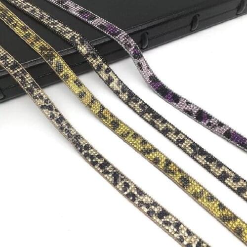 Hotfix Rock Diamond Crystal Ribbon Trimming 1Yard/Lot 10mm Width Rhinestone Chain Applique Banding for DIY Accessories