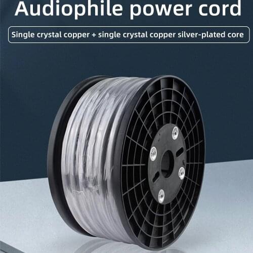 Hifi Power Cable AC 5N Single Crystal Copper Silver Plated Shielded Upgrade Power Cord High Quality Audio Speaker CD Amplifier