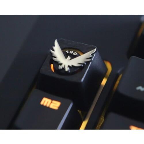 Key cap 1 pcs Tom Clancys The Division theme aluminum alloy metal mechanical keyboard keycaps R4 height for Cherry MX