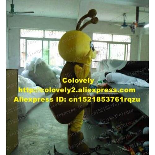 Beautiful Yellow Ant Pismire Mascot Costume Cartoon Character Mascotte Adult Big Eyes Long Tentacles Brown Shoes No.9572 Free Sh