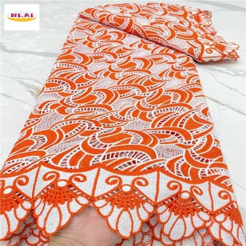 100% Cotton LaceTop Milk Silk Cord Lace Embroiderd African Lace Fabric High Quality French Lace Fabric For Wedding NA4413B-1