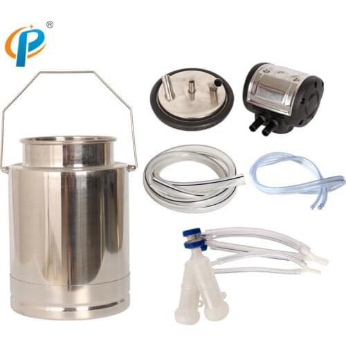 10Liter Small Portable SS304 Material Goat Milking Bucket Cluster Group for Cow Milking Machine Spare Parts