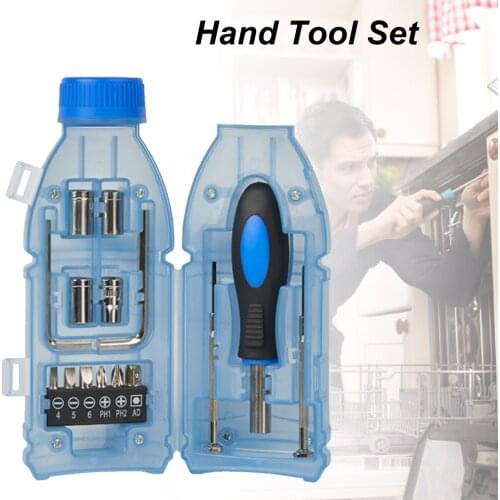 Precision Screwdriver Set Clear Bottle-shaped Repair Tool Kit Transparent Plastic Box Tool Set