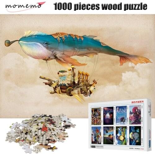 MOMEMO 1000 Piece Jigsaw Puzzle A Castle In The Air Wooden Puzzle 1000 Pieces Adult Assembling Toys Entertainment Game Kids Gift
