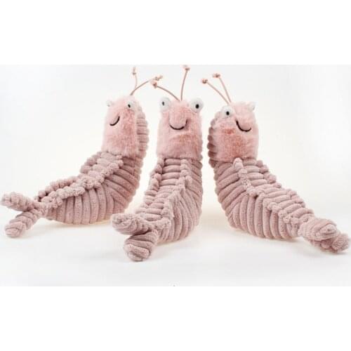 1pc 22cm Lovely Mantis shrimp luohualx Plush Toy Cartoon Shrimp Toys Soft Stuffed Marine Animal Baby Appease Doll Children gift