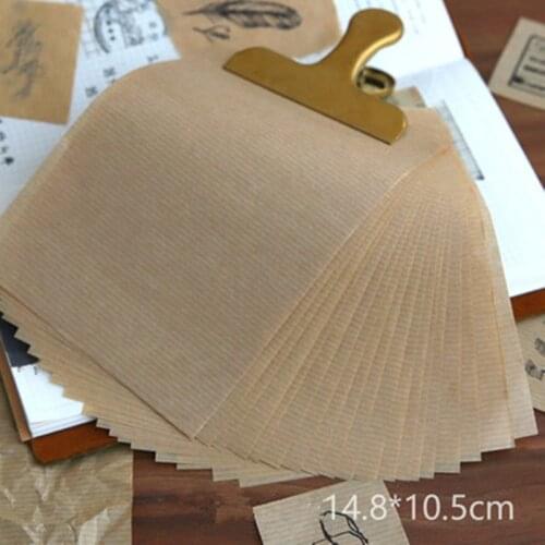 35Sheet/Bag Hand Account Material Onion Paper Retro Print Tissue Wrapping Handmade Bookmark Floral Decor Gift Packaging Material