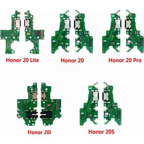 New USB Charger Charging Port Board With Microphone Flex Cable Replacement For Huawei Honor 20 Lite Pro 20i 20S