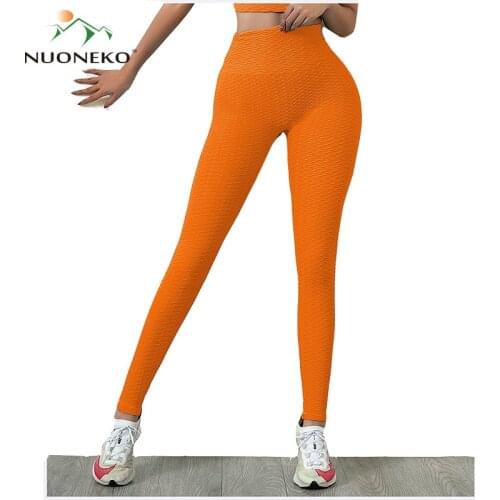 NUONEKO Women FitnessTights Seamless Leggings Sportwear Gym Sports Training Sweatpants Female High Waisted Yoga Pants PT27