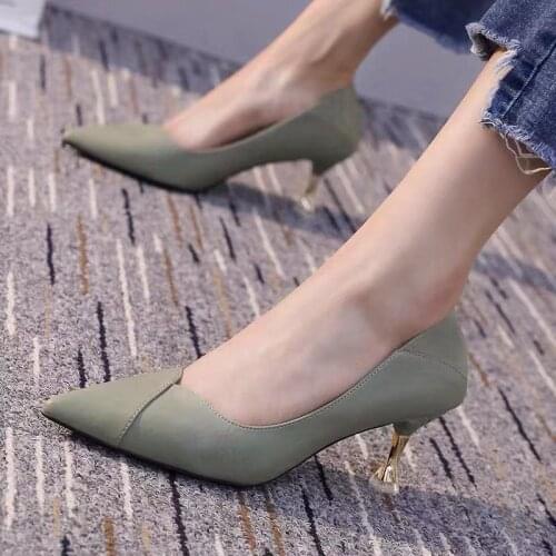 Vrouwen Pompen Women Fashion High Quality Yellow Slip on High Heel Shoes Lady Comfortable Spring Shoes Sexy High Pumps
