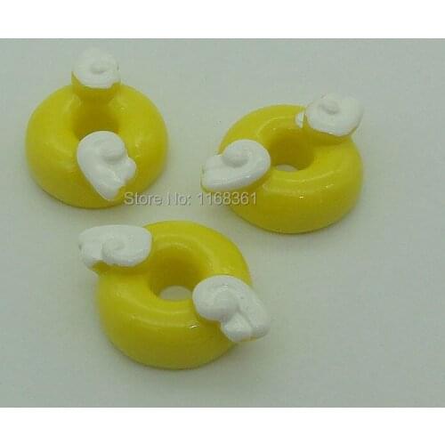 1pcs/lot resin flat back yellow anger doughnut 25mm Cabochons Jewelry Mobile Phone Hairpin Headwear DIY Accessories B111-5