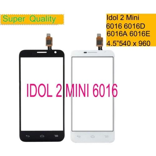 10Pcs/lot Touchscreen For Alcatel One Touch Idol 2 mini 6016 6016D 6016A 6016E 6016X OT6016 Touch Screen Glass Panel Digitizer