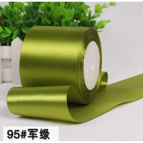 80mm Army green Silk Satin Ribbon 50mm Wide Party Home Wedding Decoration Gift Wrapping Christmas DIY Material Supplies 22M