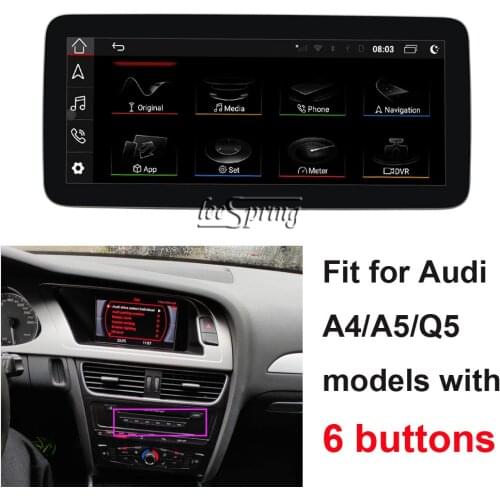 10.25 inch Android 10.0 Car Multimedia Player for Audi A4/A5/Q5 models with 6 buttons
