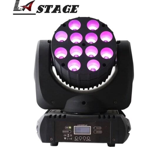 Free Shipping 12x12W RGBW 4in1 Cree LED Moving Head Beam DMX 16CH Cheap China LED Moving Heads
