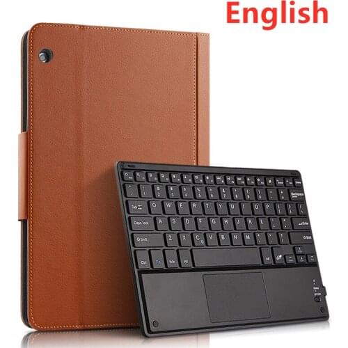 Wireless Bluetooth Touch Keyboard Tablet for Lenovo Tab M10 TB-X505 TB-X605 TB-X605F 10.1 Inch Case Luxury PU Leather cover
