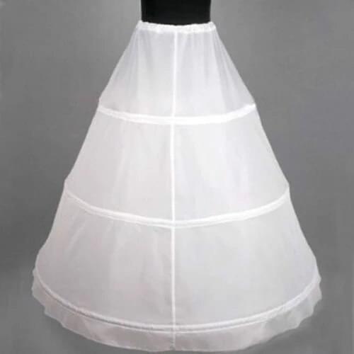 Sensual Looking Fancy Clingy White 3-HOOP Ball Gown BONE FULL CRINOLINE PETTICOAT WEDDING