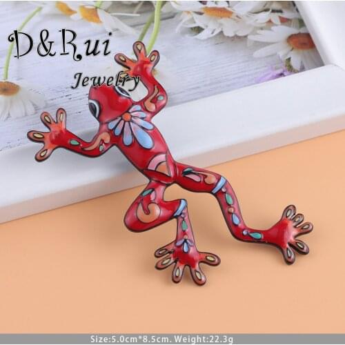 Colored Enamelled Frog Brooch Pins For Men Women Luxury Vintage Jewelry Fashion Hot Selling Scarf Dress Brooches New 2021 Gifts